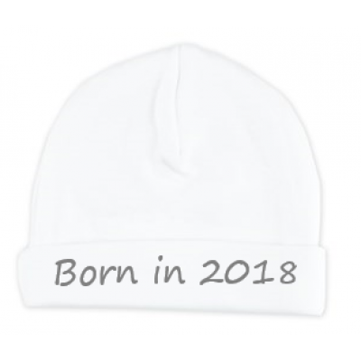 Babymutsje "Born in 2018" Babymutsje "Born in 2018"